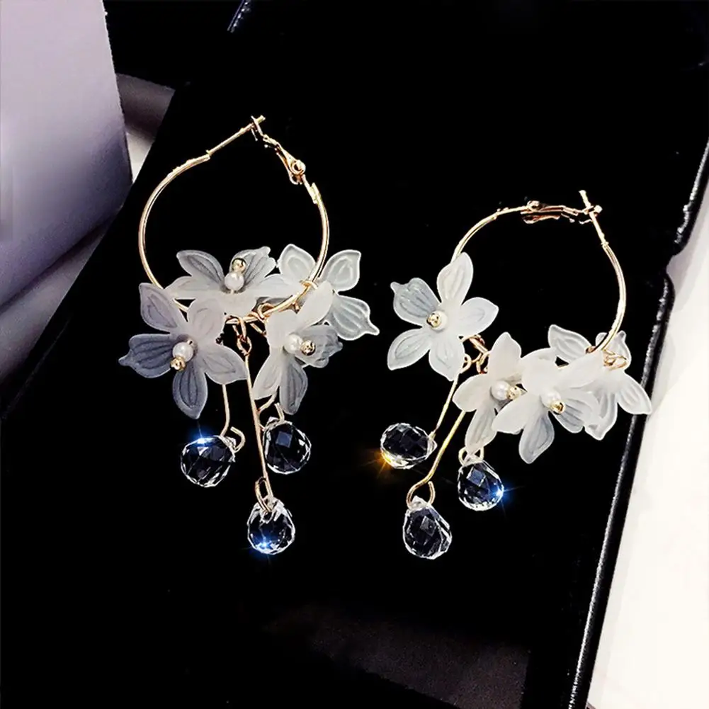 

Elegant Women Acrylic Flower Dangle Leaverback Earrings Party Jewelry Gifts new