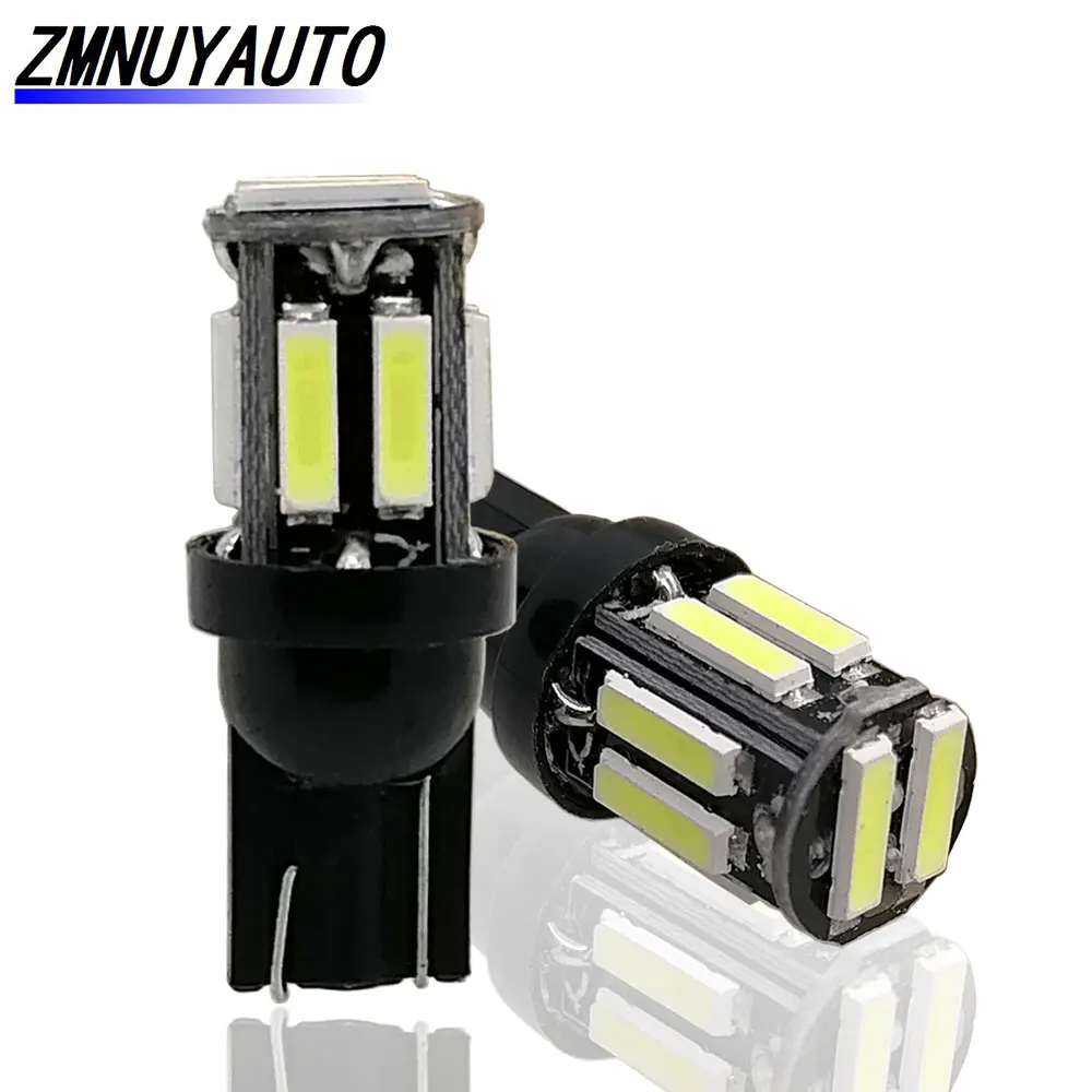 

W5W автомобиль T10 светодиодный 194 168 10SMD 7020 клиновидный обратный замена лампы авто инструмент панель лампы зазор огни 12 в белый