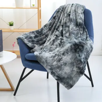 

Faux Fur Fleece Blanket Throw Lightweight Portable Soft Blanket Machine Washable For Home Car Office Chair Plane Camping Child