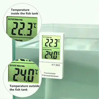 

Mini Aquarium Thermometer LCD Digital Display Fish Tank Water Temperature Meter Fish Bowl Ambient Temp Gauge