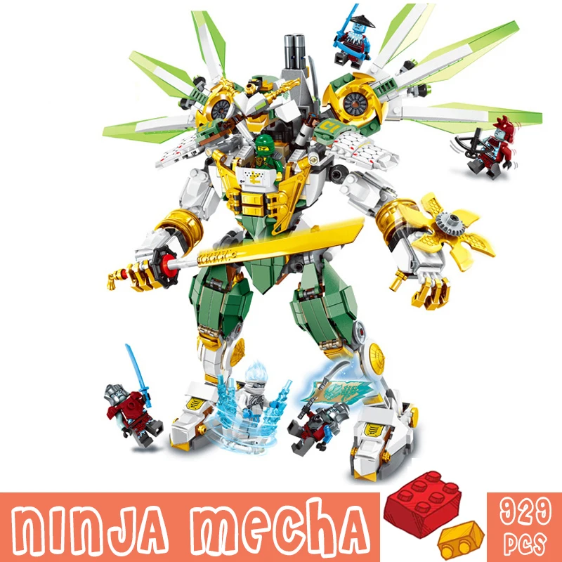 

New Ninjagoed Lloyd's Titan Mech Spinjitzu Building Blocks Kit Bricks Classic Movie Ninja Model Kids Toys For Children Gifts