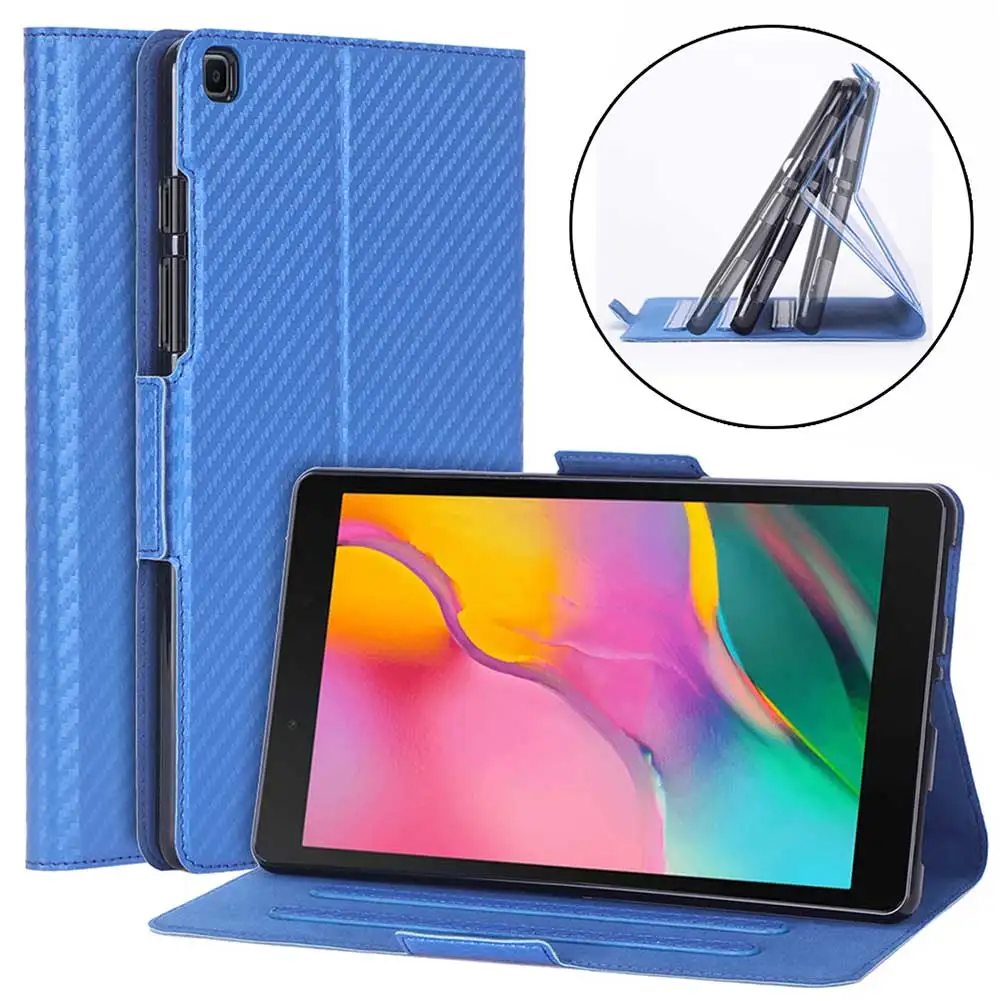 Blue Легкий флип-чехол из искусственной кожи для Samsung Galaxy Tab A 8,0 дюймов S-Pen SM-T290 SM-T295 Чехол ударопрочный корпус - Цвет: Blue