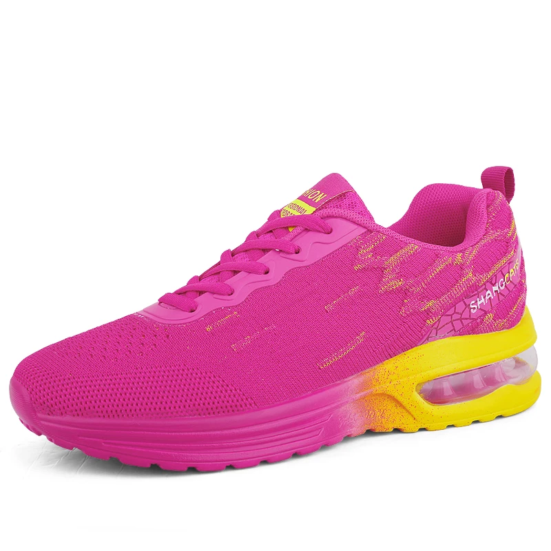 Модные женские легкие кроссовки, обувь для бега, уличная спортивная обувь, дышащая сетка, удобная обувь для бега, на воздушной подушке, на шнуровке - Цвет: 862 Photo Color
