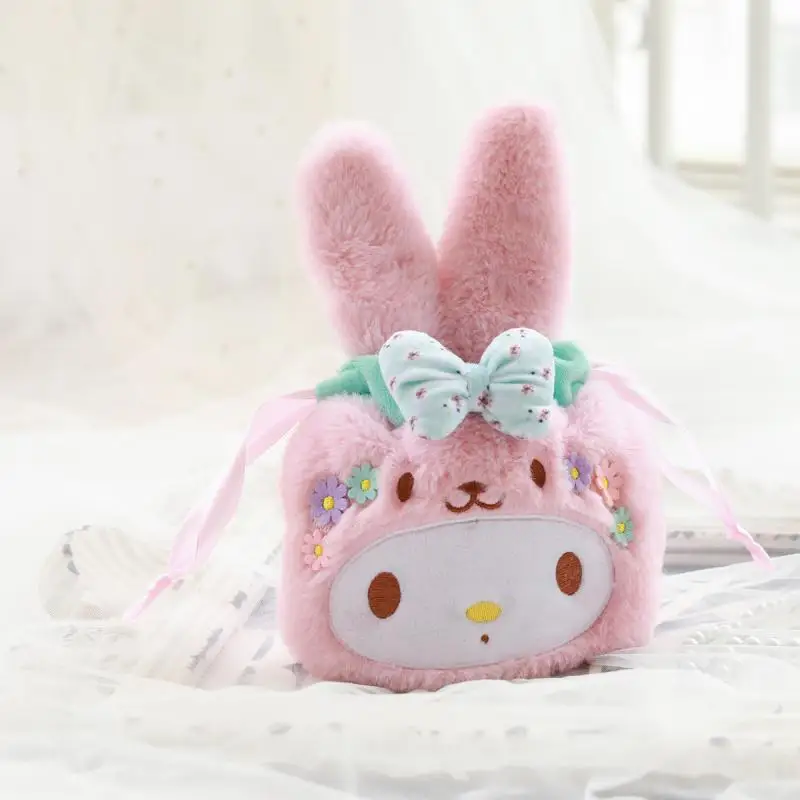 Медведь Даффи Stellalou Sanrio, Hello Kitty с рисунками из мультфильма «My Melody Cinnamoroll персонажи Little Twin Stars косметичка Сумка для хранения на шнурке сумки-косметички