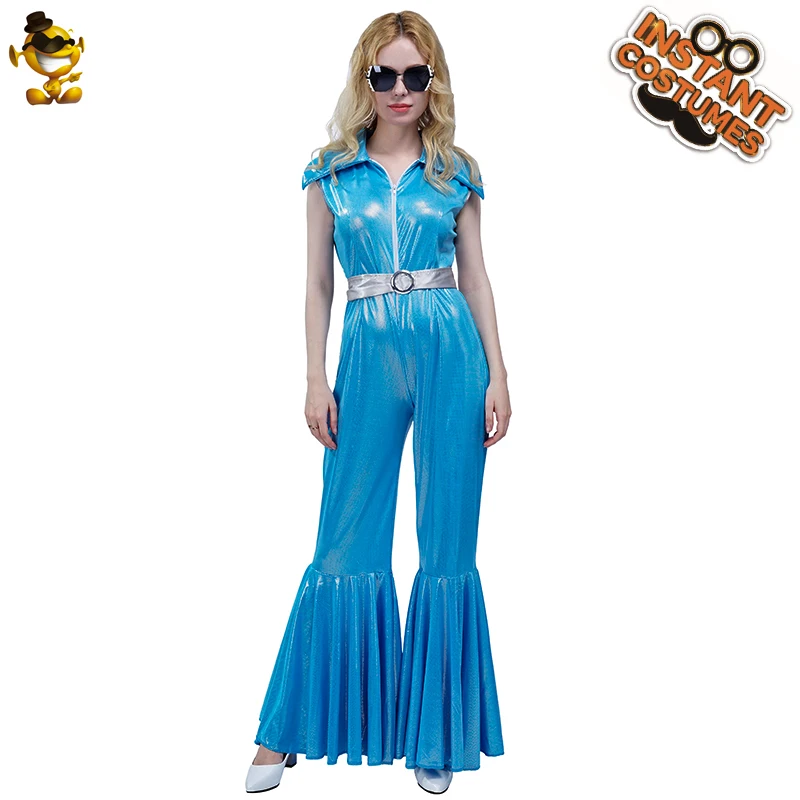 blue disco dress