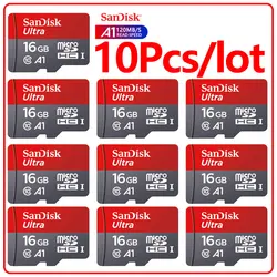 Sandisk – carte Flash Ultra Micro SD 16G, 10 pièces/lot, carte mémoire 