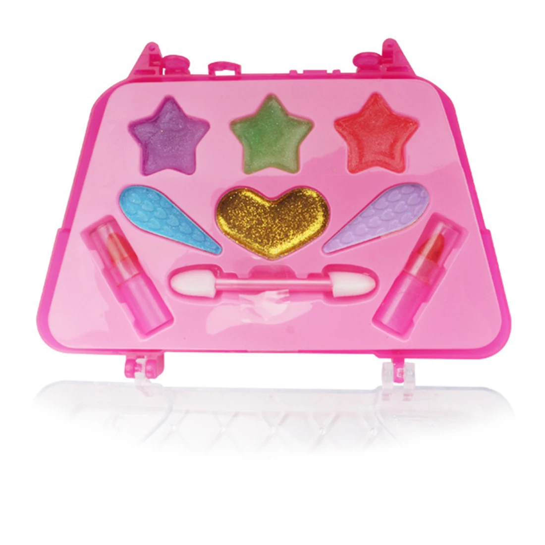 

10Pcs Makeup Pretend Playset Simulation Cosmetic Box Toy For Girls - Pink