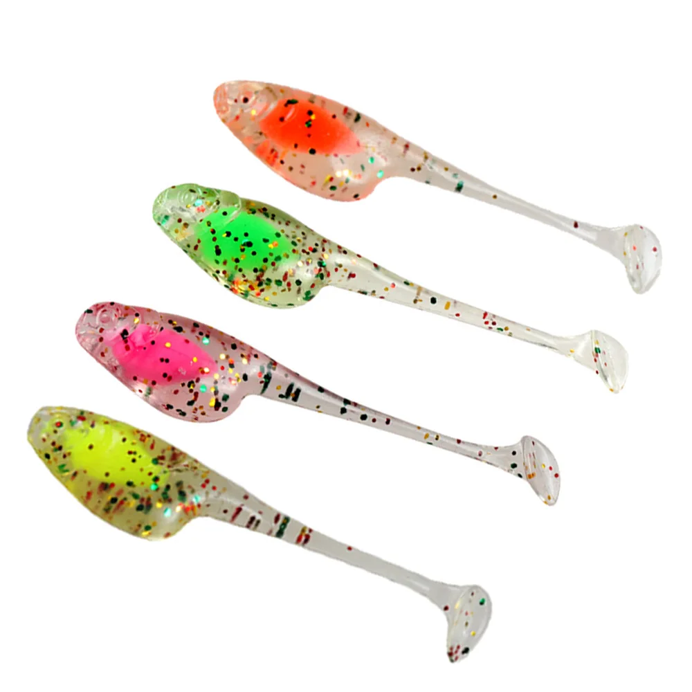 

TEUKIM TPE Fishing Soft Artificial Worm Lures 0.9g 45mm Soft Plast Flexible Bait Swimbait Maggots Jigging Wobblers Trout Jigging