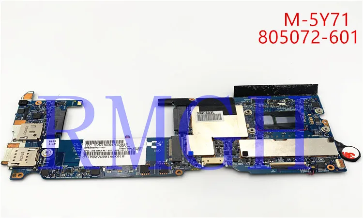 

805072-001 805072-501 805072-601 M-5Y71 for HP Elite x2 1011 G1 Laptop NoteBook PC Motherboard CPU 4GB 100%test OK