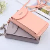 New Women Purses Solid Color Leather Shoulder Strap Bag Mobile Phone Big Card Holders Wallet Handbag Pockets for Girls ► Photo 2/6