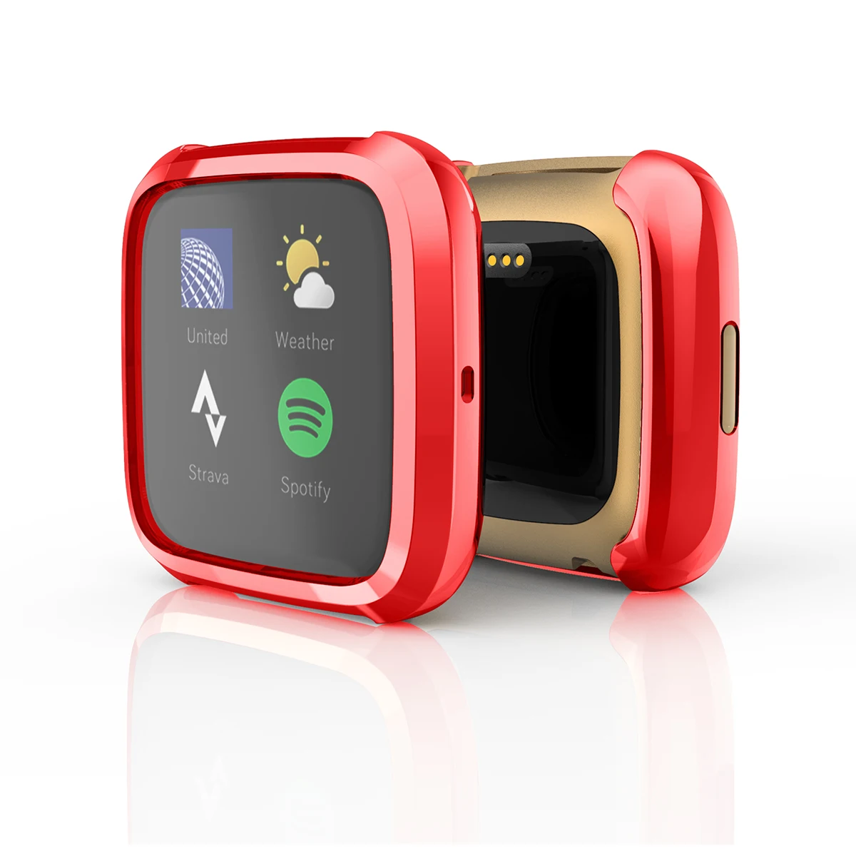Чехол из ТПУ Для Fitbit Versa 2, защитный чехол для экрана, чехол с гальваническим покрытием для часов Fitbit Versa 2, защитная рамка для часов - Цвет: 13