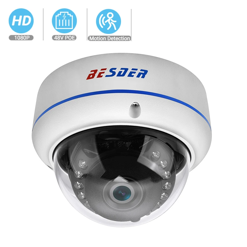 Besder 2,8 мм широкоугольная ip-камера 1080P 720P антивандальный металлический чехол CCTV домашняя камера безопасности Onvif P2P Сигнализация Движения RTSP XMEye