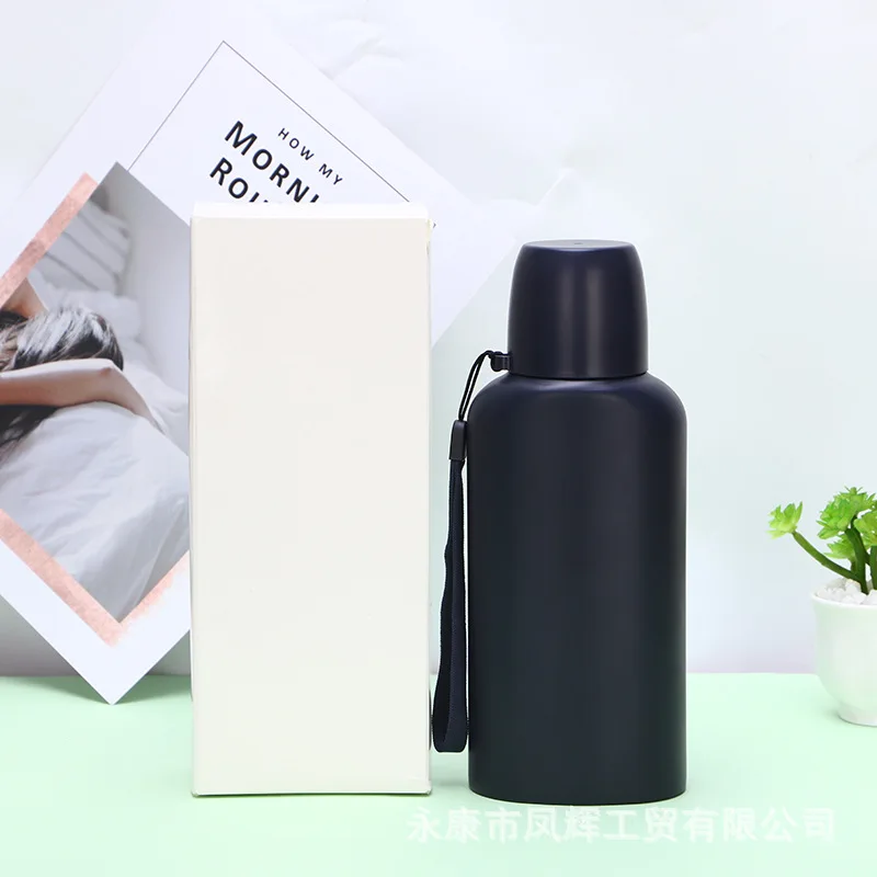 

New Style Stainless Steel Vacuum Flask Outdoor Sports Portable Glass Creative Travel Mountain Climbing Insulation Pot Customizab