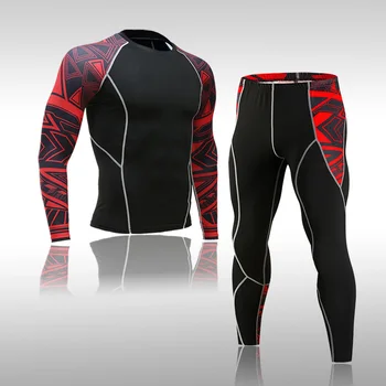

Men's Thermal Underwear Set MMA Tactics Fitness Leggings Base Compression Sports Underwear Long Johns Men Clothing 2 Pcs
