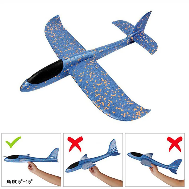 48cmChildren Jouet Avion Jet Main Enfant Sport En Plein Air Avion Planeur Modèle Télécommande Grand Avion EPP Volant Breakout