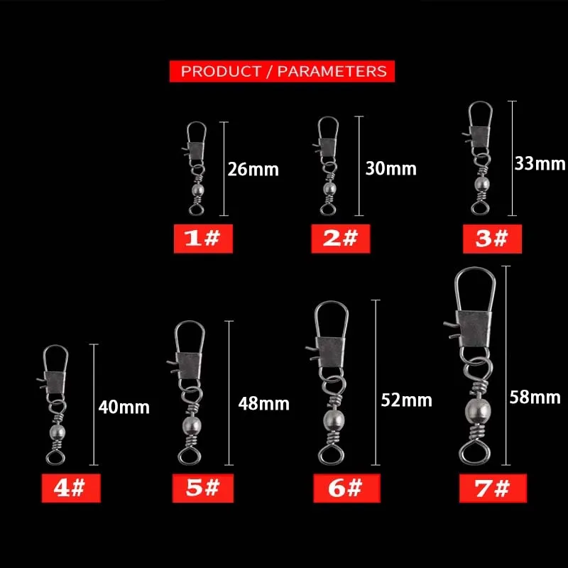 

50 шт., соединительный подшипник, ролик 1 #-7 #, аксессуары для шарнирной шестерни, восемь колец, рыболовные аксессуары, рыболовные крючки, вертлюги, снасти