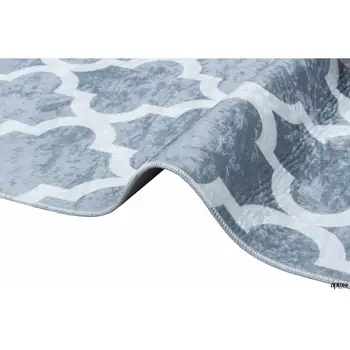 

Apex Maya 4 'x 6' Microfiber Grey Area Rug