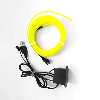 

Battery Operated Luminescent Neon 2.3mm LED Lights Glow Wire String Strip Rope EL Wire String Strip Rope Tube