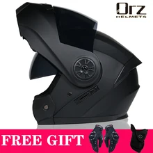 Latest DOT Approved Safety Modular Flip Motorcycle Helmet Voyage Racing Dual Lens Helmet Interior Visor VIRTUE-903