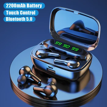 

TWS Bluetooth Earphones 5.0 with Microphone Bluetooth Headset 2200mAh Charging BOX Wireless Headphones Sports Waterproof Earbuds