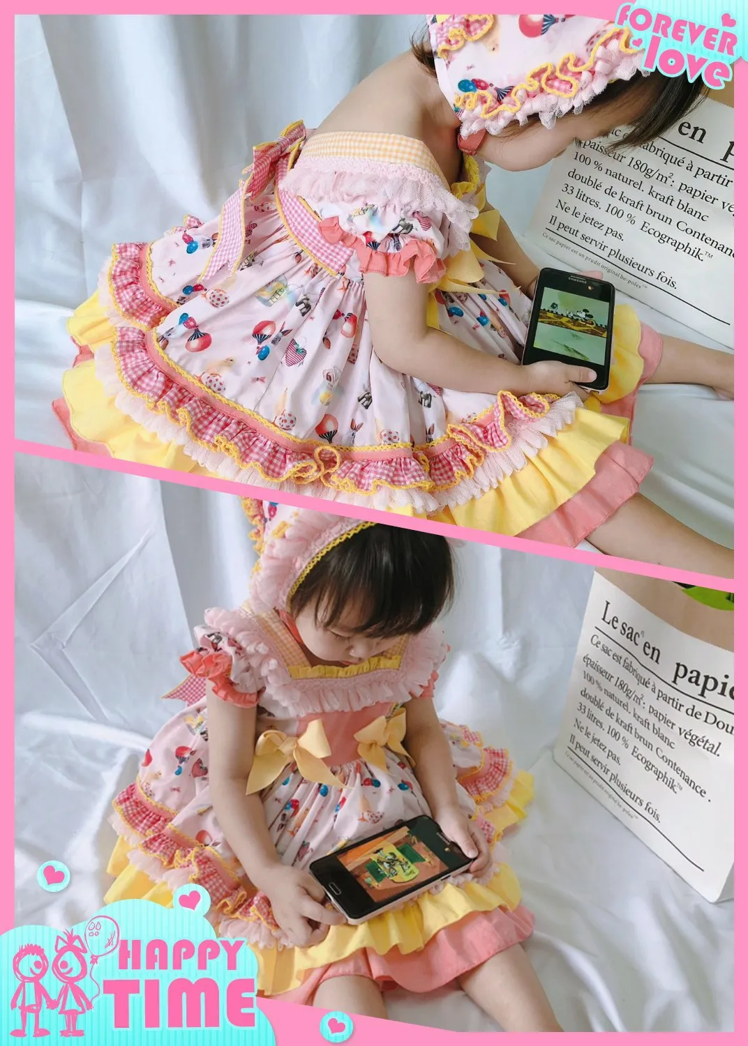Baby Birthday Dress Spain Childrenswear Palace Style Formal Dress Girls Spain Princess Skirt Balloon