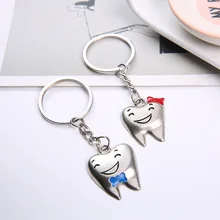Южная Корея симпатичная цепочка для ключей счастье зубы улыбка часто брелоки для пар креативный автомобиль подарок оптом ключ