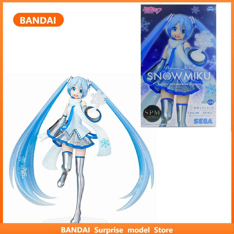 BANDAI Hatsune Mku SPM Wnter Clothes Snowflake Acton Fgure Boxed PVC Model Adult Doll Decoraton kds toys | Игрушки и хобби