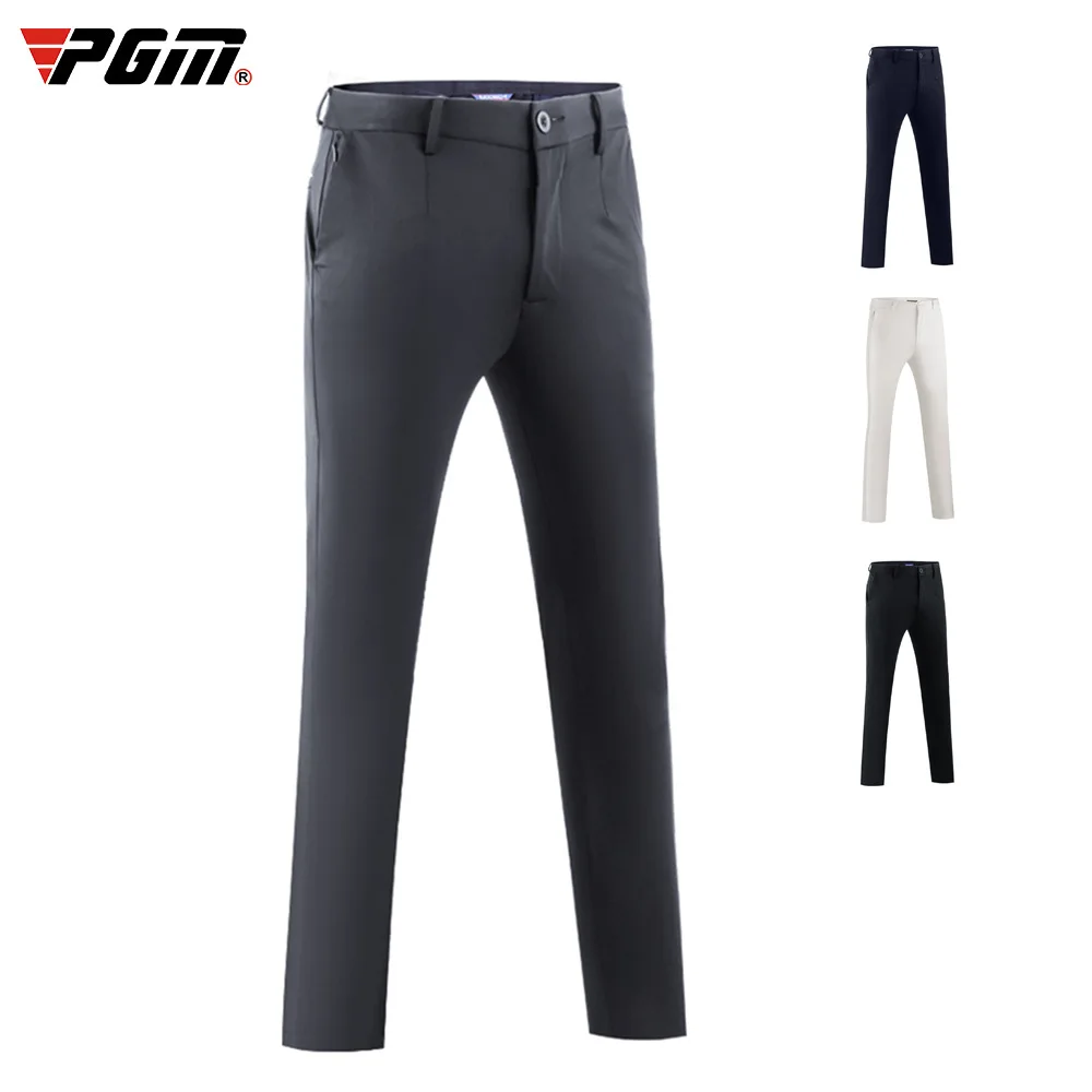 PGM Мужские осенне-зимние штаны для гольфа, эластичные спортивные повседневные штаны, плотные тонкие штаны для гольфа с карманами на молнии D0838