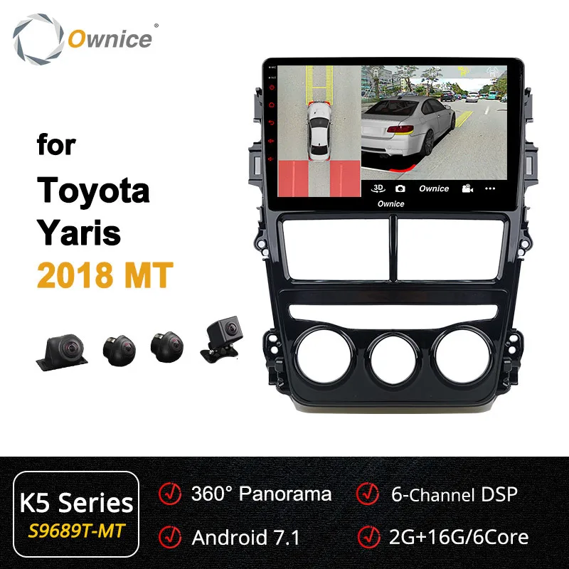 Ownice C500+ G10 Восьмиядерный Android 8,1 Авто 2 Din Автомобильный Радио dvd-плеер для Toyota Yaris MT/AT 2.5D экран Поддержка obd2 4G