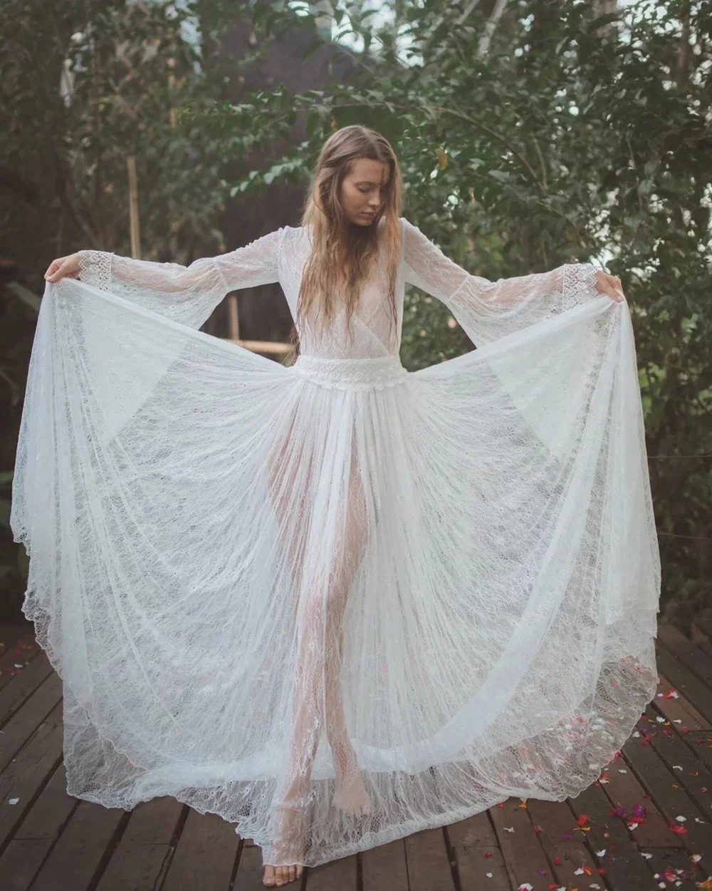 Sexy photo White Maternity Dress, lace 