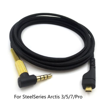 

2020 New Replacement 3.5mm Nylon Audio- Cable For Steelseries Arctis 3/5/7/Pro 2m Long Gaming Headset Line For laptop