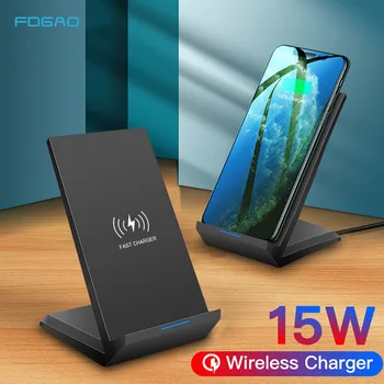 

FDGAO 15W Wireless Charger Phone Stand Desk Charging Table Holder For iPhone 8 X XR XS 11 Pro Max Samsung S10 S9 Fast Charging