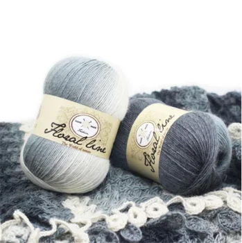 

mylb 3pcs X100g Fine Rainbow Line Yarn for Knitting 100% Cashmere Wool Yarn Crochet Melange High Tenacity Knitting Needle 12