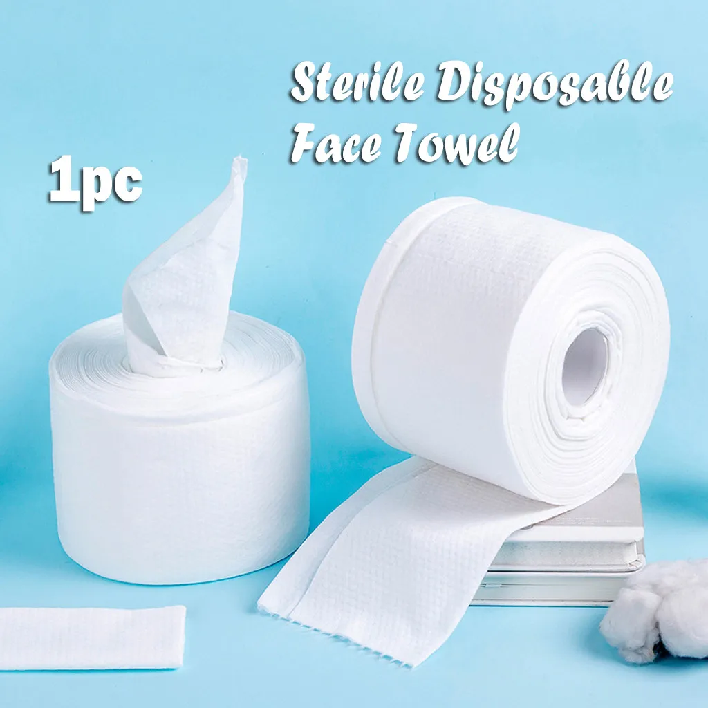1 roll of Disposable towel Face Towel 15m Cotton White Makeup Removal
