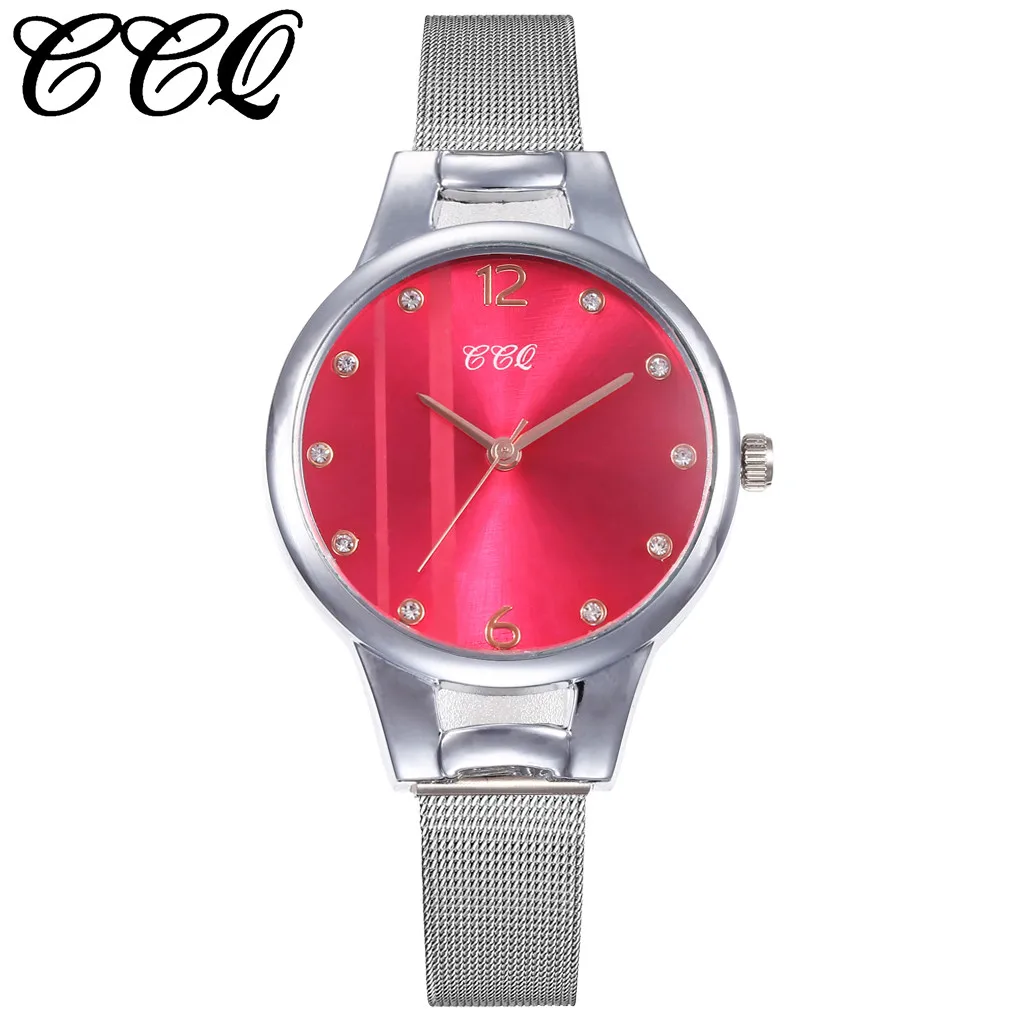 Женские часы от ведущего бренда, повседневные кварцевые часы из нержавеющей стали с мраморным ремешком, аналоговые женские Роскошные наручные часы, дропшиппинг#916 - Цвет: Red