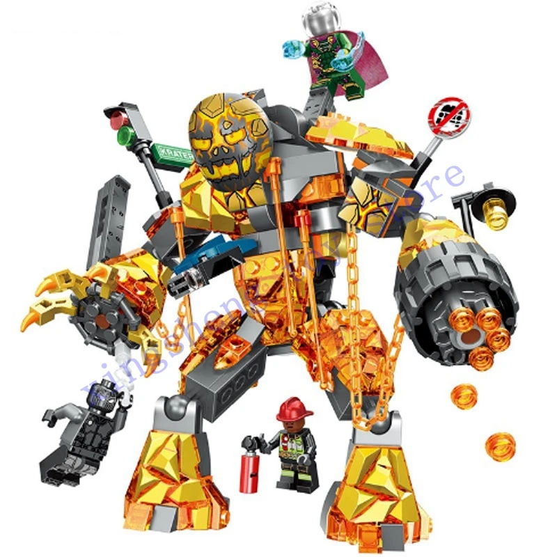 

322pcs Miracle Superhero League Avengers 4 MAN WEI Lava Spiderman Venom Spiderman Molten Brick Toy Gift Compatible Legoingly