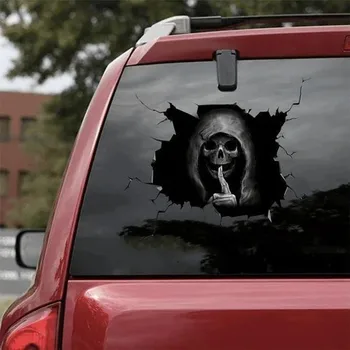 

Happy Halloween Silent Skull Sticker Window Home Decoration Decal Decor Decals wallpaper Hand carved kitchen stickers 915