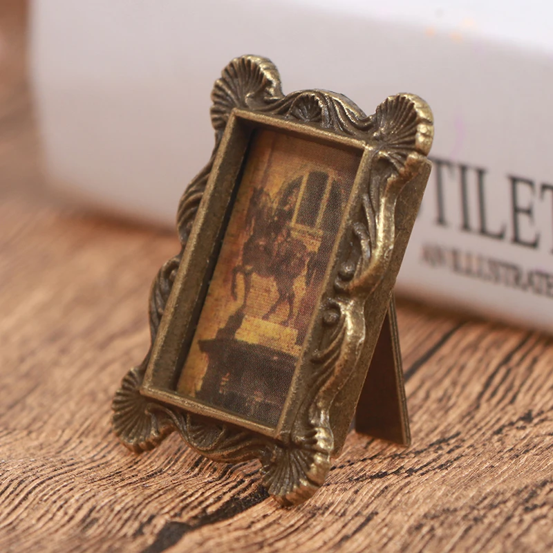 1:12 Dollhouse Miniature Retro Picture Frame Photo Doll House Accessory ToyFEH 