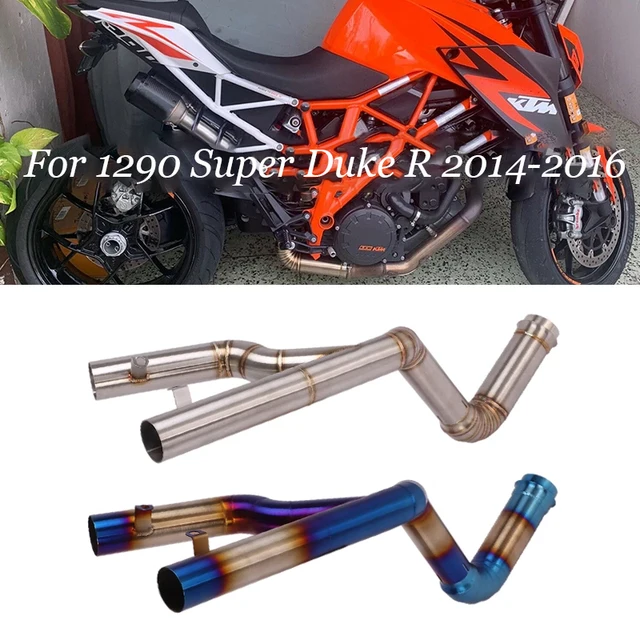 Slip On For DUKE1290 Super Duke 1290 R Motorcycle Exhaust Escape Modify Motorbike Connection Mid Link Pipe 60mm Without Muffler - - Racext 1