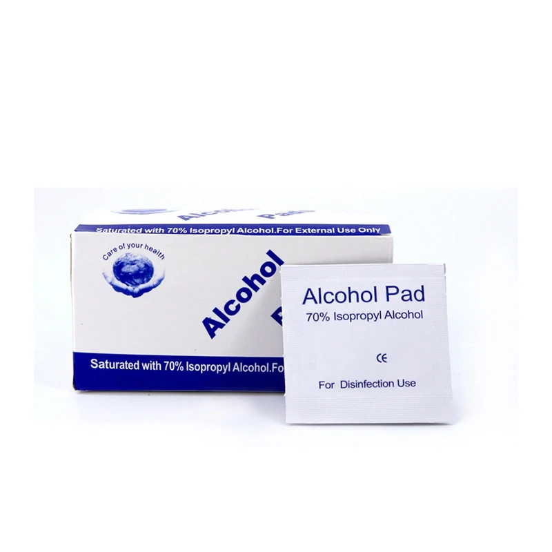 Портативный 200 шт спиртовой влажной салфетки Одноразовые дезинфекции Prep своп Pad