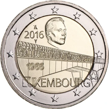 

Luxembourg 2016 Charlotte Grand Duchess 50th Anniversary 2 Euro Commemorative Coinunc 100% Real Genuine Original Coin