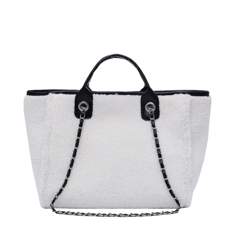 Новинка, Европейская и американская мода, Вместительная женская сумка, маленький аромат, ветряная плюшевая цепочка, сумка на плечо, Женская плюшевая сумка, sho