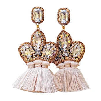 2020 Earrings Tassel Drop Earring Jewelry Earrings For Women Crystal Earrings Crown Dangle Earrings Long Earrings Boho Earings