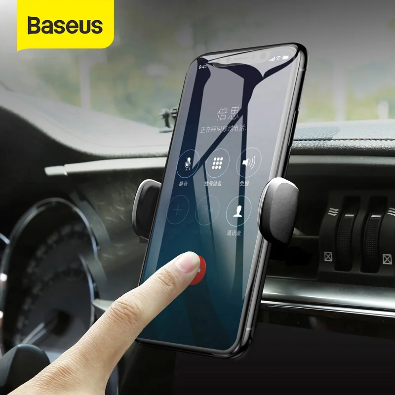 Автомобильный мини держатель Baseus для iPhone Samsung автомобильный с вентиляционным