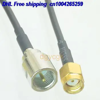 

EMS/ DHL 50pcs FME male plug to RPSMA male jack straight RG174 Jumper pigtail 8" cable 22j