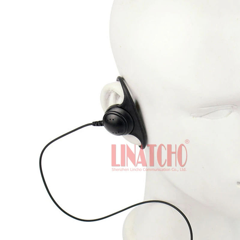 HAM GP2000 GP88s GP68 GP300 Clear Sound D-shape PTT Walkie Talky Radio Earphone