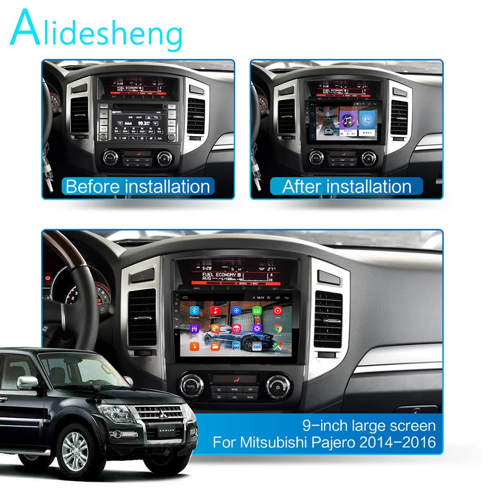 2.5D 2Din Android 8.1GO автомобильный dvd мультимедийный плеер gps для Mitsubishi Pajero V97 2006- Радио Навигация Радио BT WiFi