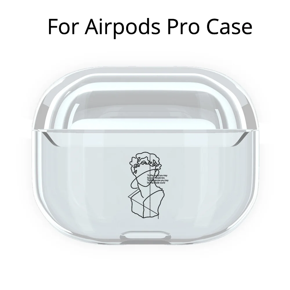 Для Apple Airpods Pro Чехол Bluetooth наушники коробка роскошный модный прозрачный Забавный узор защитный чехол для Air Pods 3 Чехол - Цвет: For Pods Pro PC7011