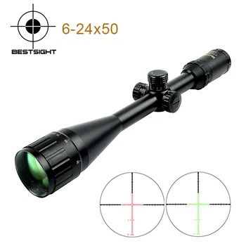 

BESTSIGHT Tactical 6-24x50 Gold Hunting scope With Green Red Dot Illuminated Air Gun Riflescopes Hunting Scope For Huntin