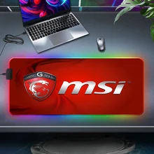 Aliexpress - MSI LOGO Big Keyboard Desk Mat RGB Large Mouse Pad Gamer Big Mouse Mat Computer Mousepad LED Backlight Gaming Mause Pad Custom